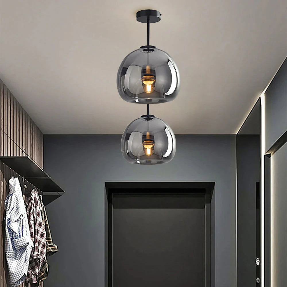 Modern Flush Mount Ceiling Light | LED Ceiling Light Fixture | Nordic Style Home Lighting | Vintage Copper Finish | Elegant Ceiling Light - Zardee 4