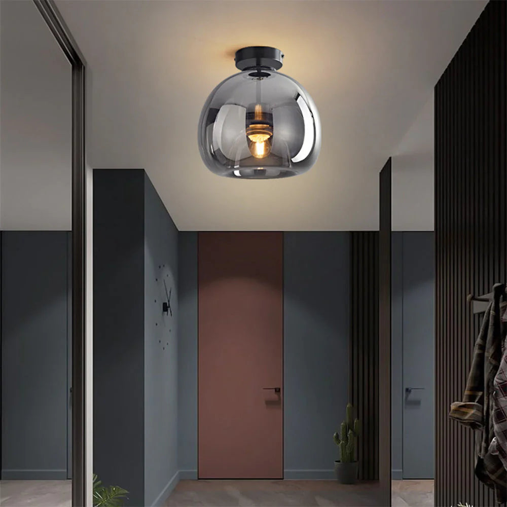 Modern Flush Mount Ceiling Light | LED Ceiling Light Fixture | Nordic Style Home Lighting | Vintage Copper Finish | Elegant Ceiling Light - Zardee 3