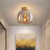 Modern Flush Mount Ceiling Light | LED Ceiling Light Fixture | Nordic Style Home Lighting | Vintage Copper Finish | Elegant Ceiling Light - Zardee 5