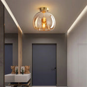 Modern Flush Mount Ceiling Light | LED Ceiling Light Fixture | Nordic Style Home Lighting | Vintage Copper Finish | Elegant Ceiling Light - Zardee 6