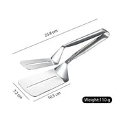 Pince spatule double face en acier inoxydable pour retourner, ramasser et cuisiner en cuisine