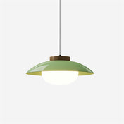 Suspension métallique contemporaine avec accent en bois pour cuisines, salles à manger et espaces de travail