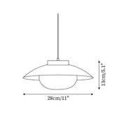 Suspension métallique contemporaine avec accent en bois pour cuisines, salles à manger et espaces de travail