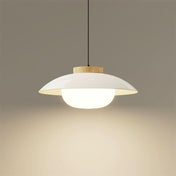 Suspension métallique contemporaine avec accent en bois pour cuisines, salles à manger et espaces de travail