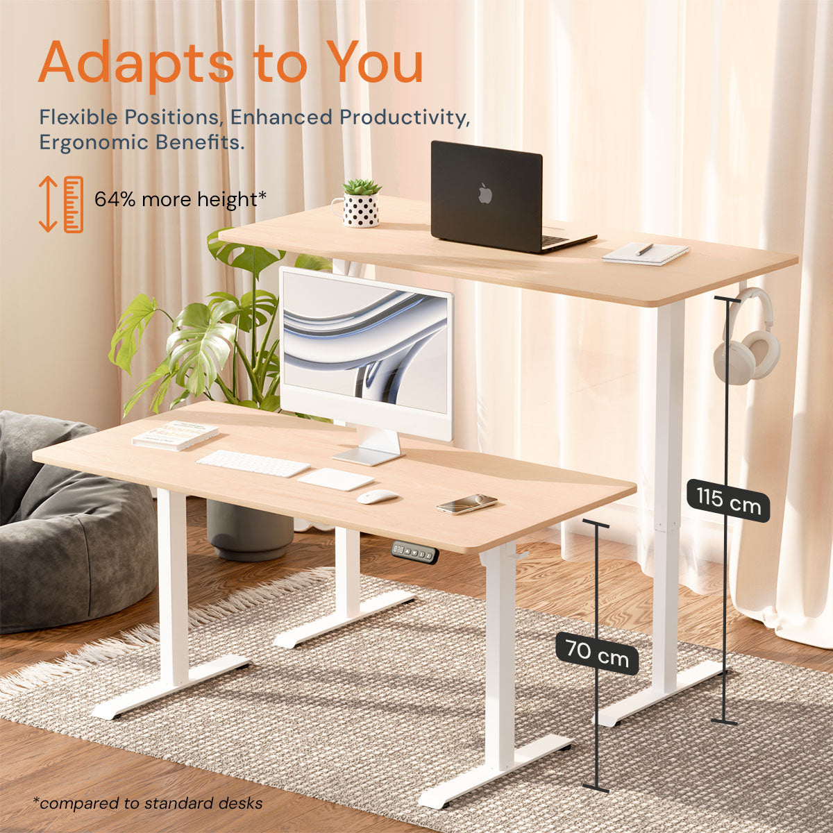 Sit/Stand Height Adjustable Desk 3