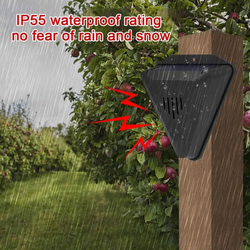 Solar-powered outdoor bird deterrent 1