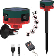 Solar Motion Sensor Alarm - Outdoor Waterproof Animal Deterrent with Loud Siren 0