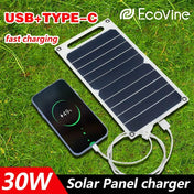 Solar Panel 5V  USB Type-C Charge Portable Flexible Kit  Lightweigh Mini System For  Phones Car Camping Hiking Power Banks IP65 0