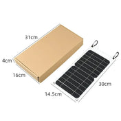Solar Panel 5V  USB Type-C Charge Portable Flexible Kit  Lightweigh Mini System For  Phones Car Camping Hiking Power Banks IP65 4