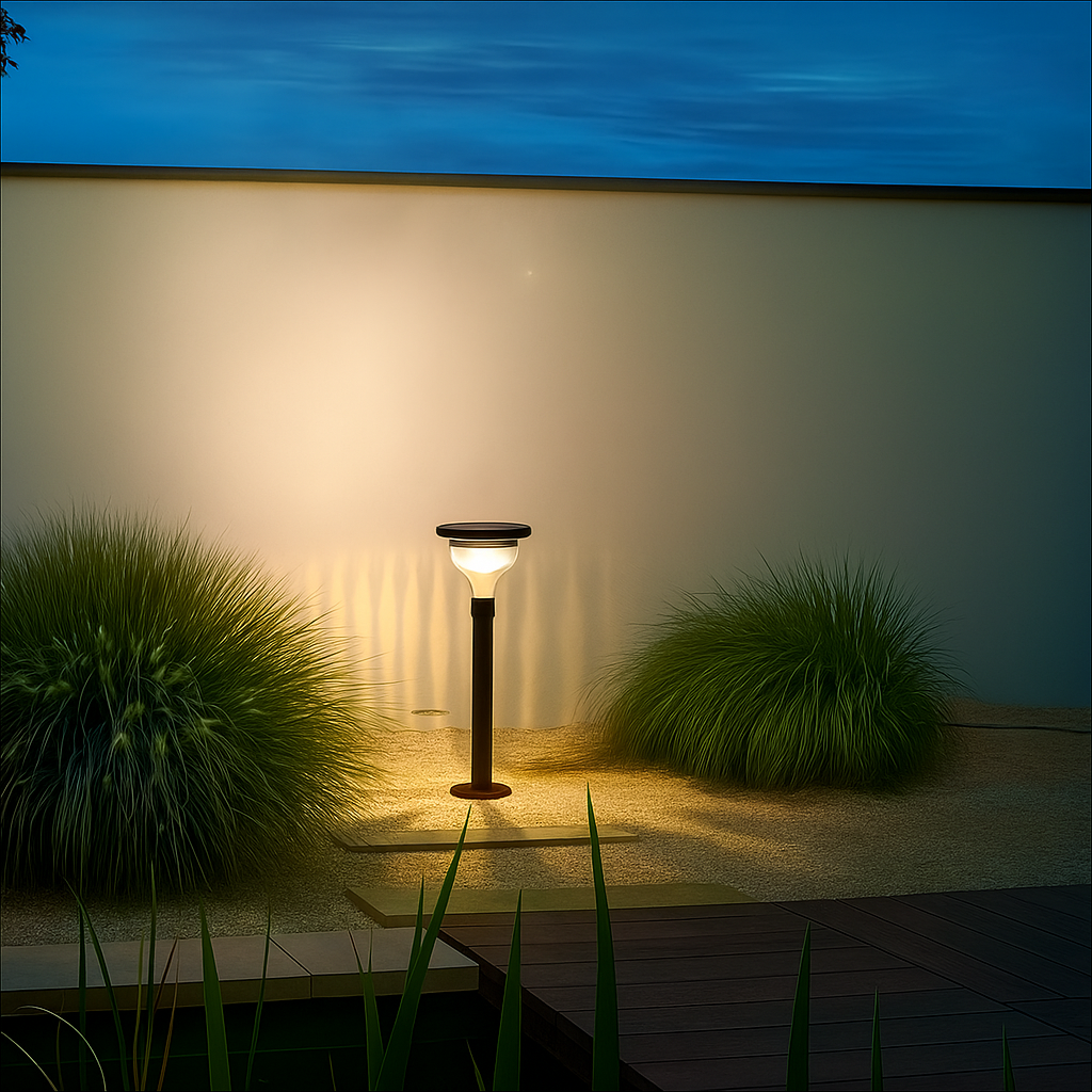 Solar Pathway Light With Decorative Pattern For Outdoor Gardens And Walkways
