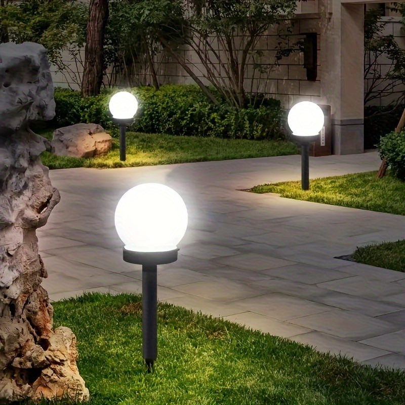 Spherical Solar Pathway Lights | Waterproof Garden Path Lights | LED Outdoor Lighting | Automatic Solar Charging | Modern Globe Light - Zardee-6