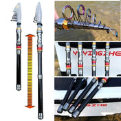 Spinning Fishing Rod and Reel Combo 1.8-3.6m Carbon Fiber Sea Pole and 5.2:1 Gear Ratio Metal Spool with Line Kits for Bass Carp 3