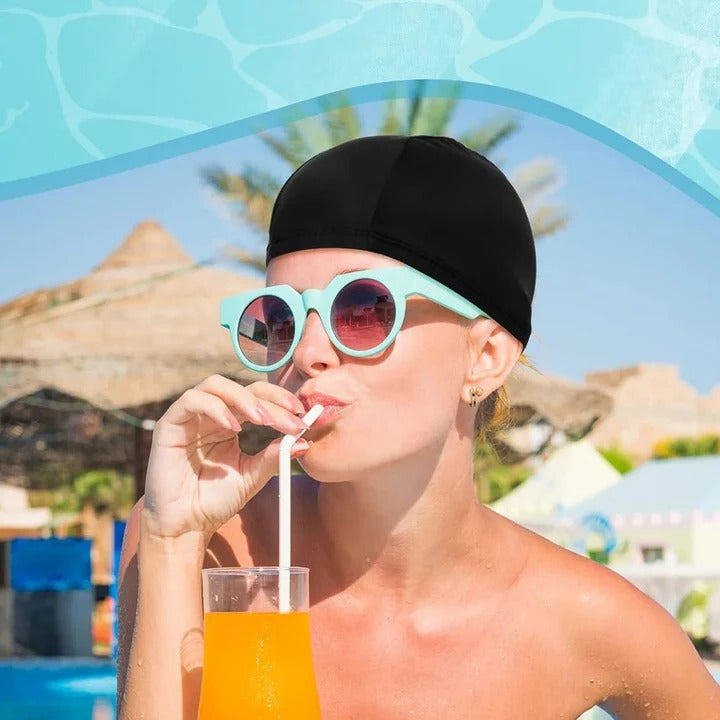 Swim Cap with Stretch Fabric and Turban Style 6