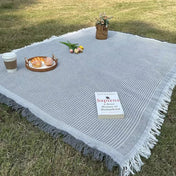 Manta de Piquenique AsteriWeave com Tasséis Decorativos para Uso Exterior, Leve