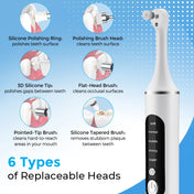 Tooth Polisher Rechargeable Teeth Polisher With 6 Brush Heads Tooth Whitening Kit For Cleaning Polishing Teeth Whitening Plaque 0