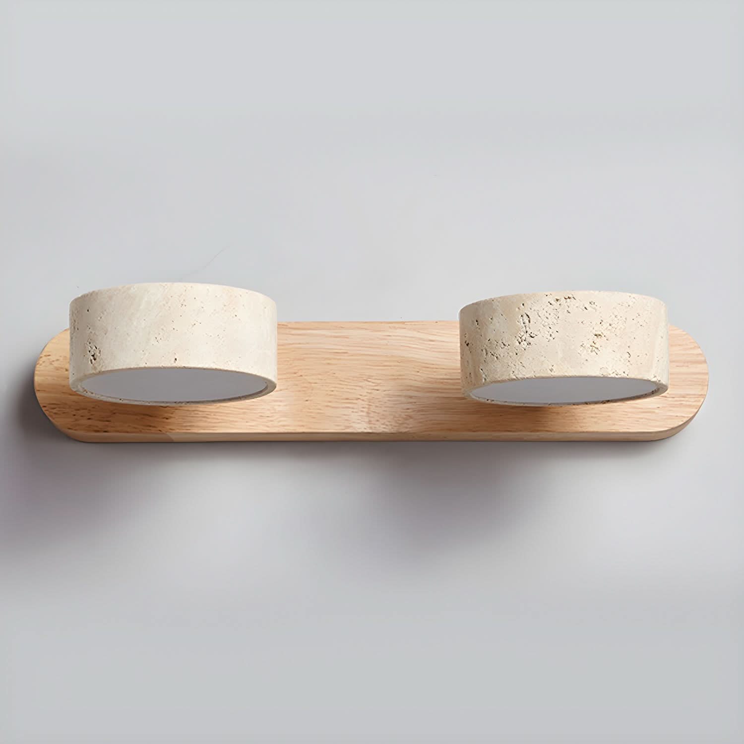 Travertine Stone Dual LED Wall Light Fixture Ideal For Bedrooms, Hallways, Or Living Rooms