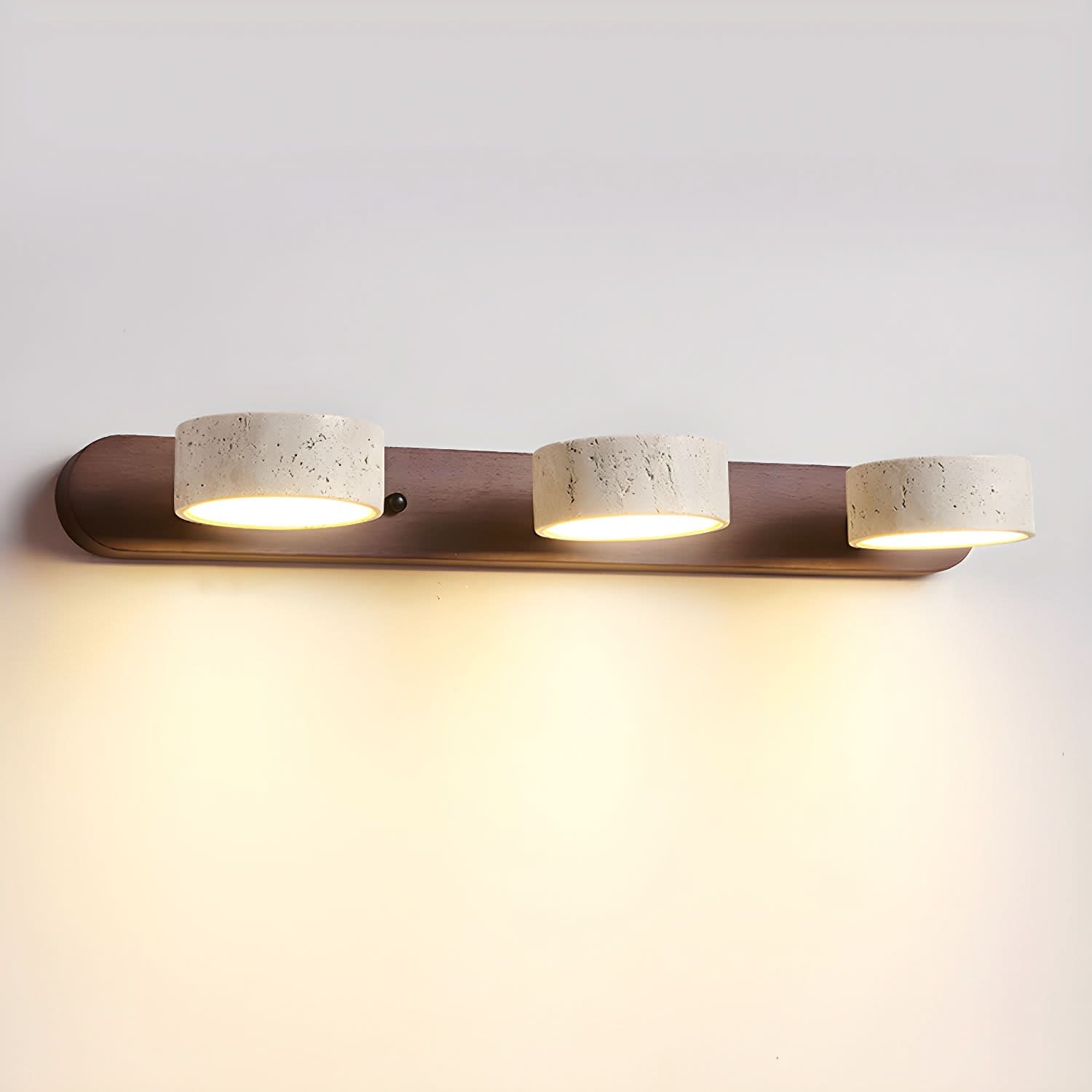 Travertine Stone Dual LED Wall Light Fixture Ideal For Bedrooms, Hallways, Or Living Rooms