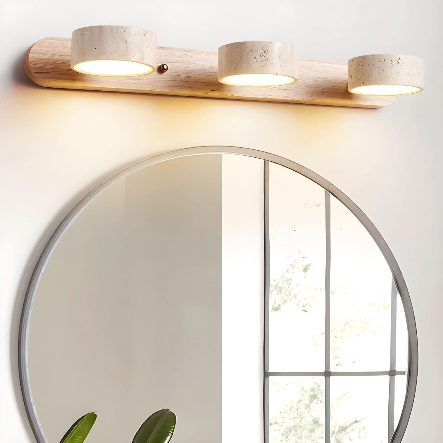 Travertine Stone Dual LED Wall Light Fixture Ideal For Bedrooms, Hallways, Or Living Rooms