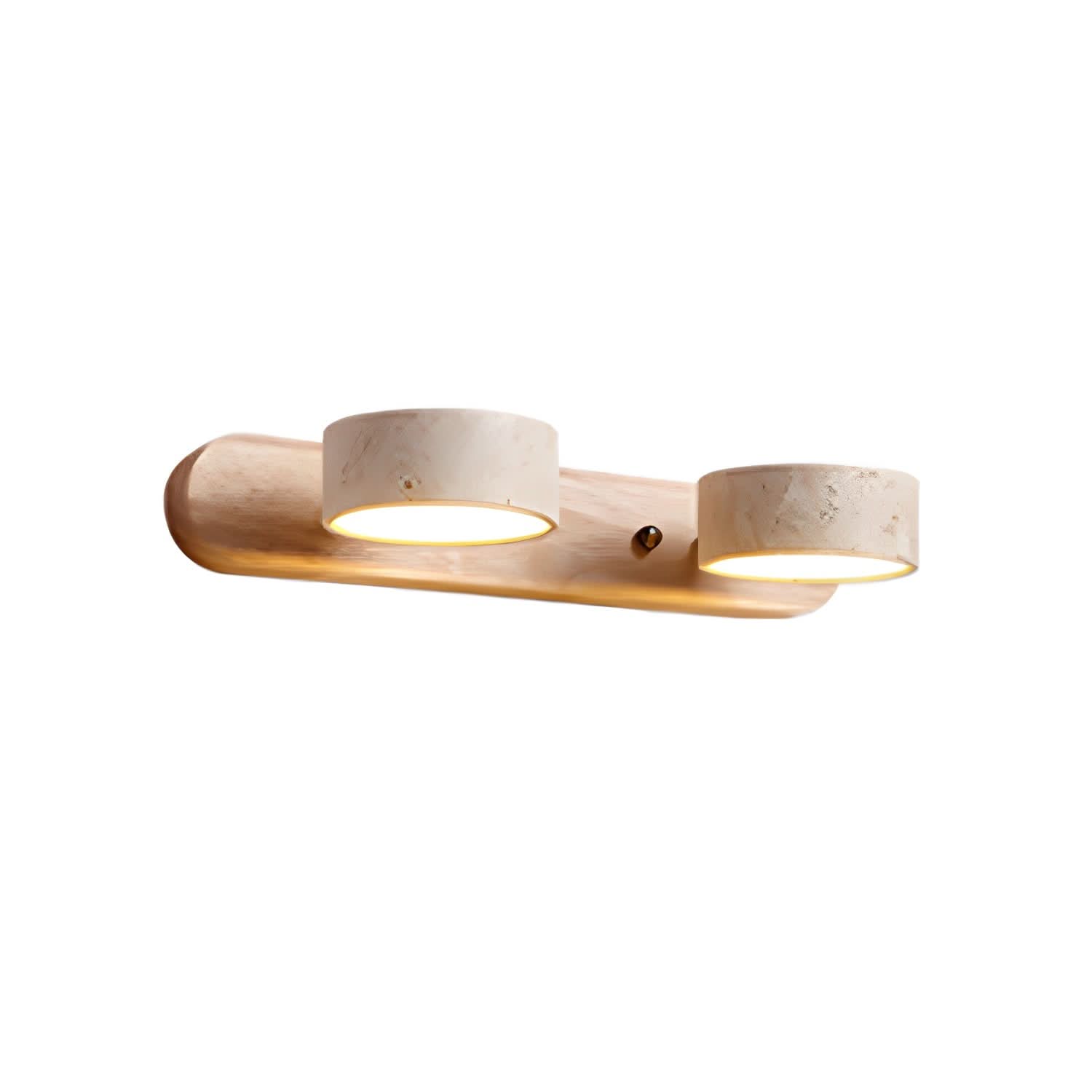 Travertine Stone Dual LED Wall Light Fixture Ideal For Bedrooms, Hallways, Or Living Rooms