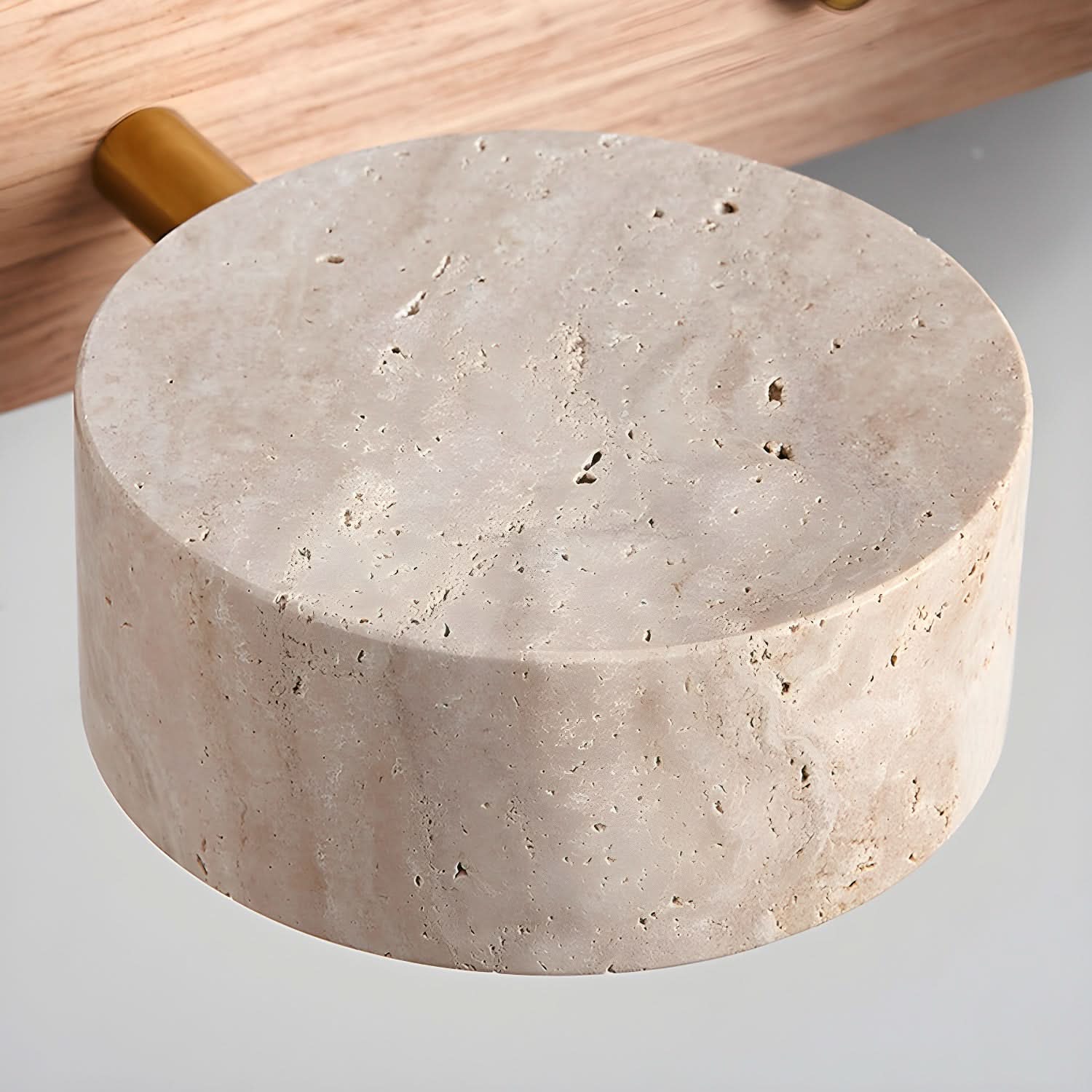 Travertine Stone Dual LED Wall Light Fixture Ideal For Bedrooms, Hallways, Or Living Rooms