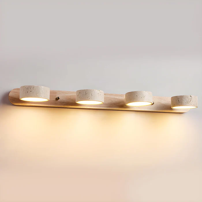 Travertine Wall Light | Modern Wall Sconces | LED Wall Lamp | Elegant Lighting Fixture | Chic Duo Light - Zardee 6