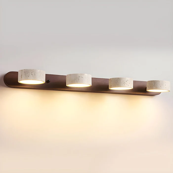 Travertine Wall Light | Modern Wall Sconces | LED Wall Lamp | Elegant Lighting Fixture | Chic Duo Light - Zardee 8