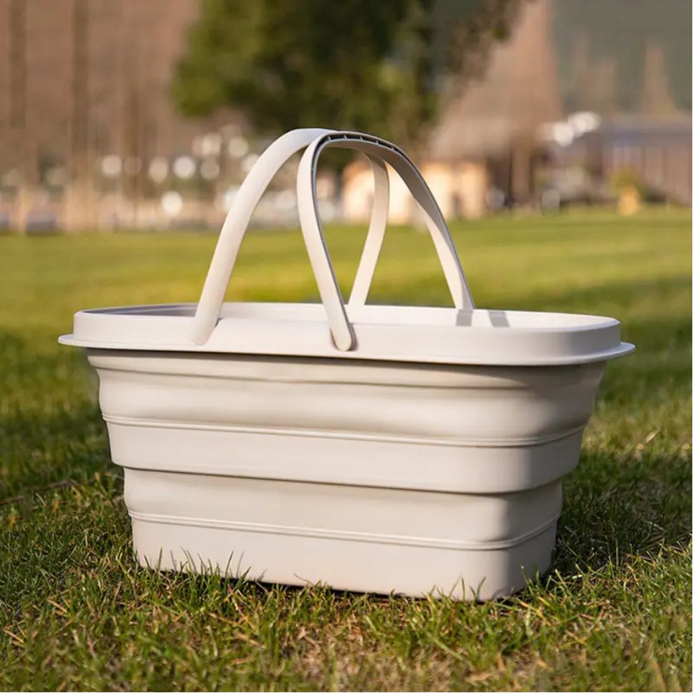 Cesta de almacenamiento de plástico plegable NovaFlex para camping Diseño plegable para entusiastas del camping