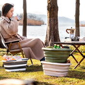 Cesta de almacenamiento de plástico plegable NovaFlex para camping Diseño plegable para entusiastas del camping