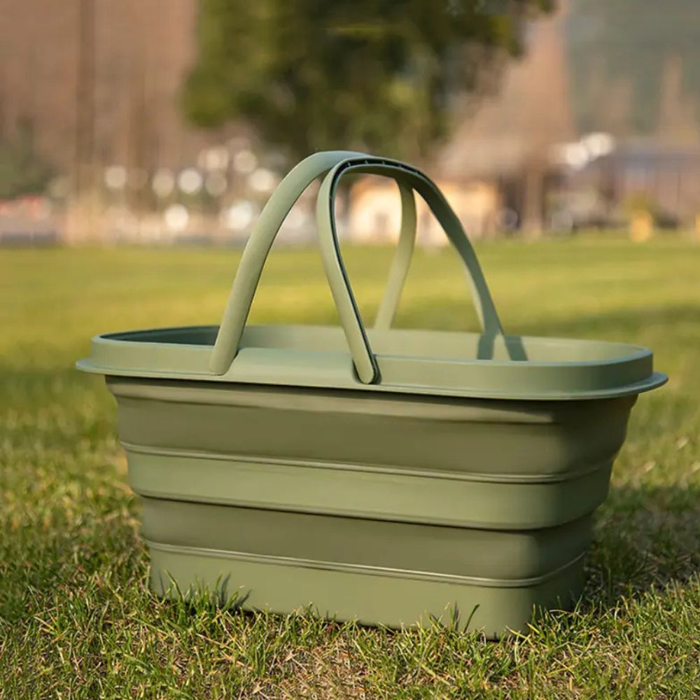 Cesta de almacenamiento de plástico plegable NovaFlex para camping Diseño plegable para entusiastas del camping