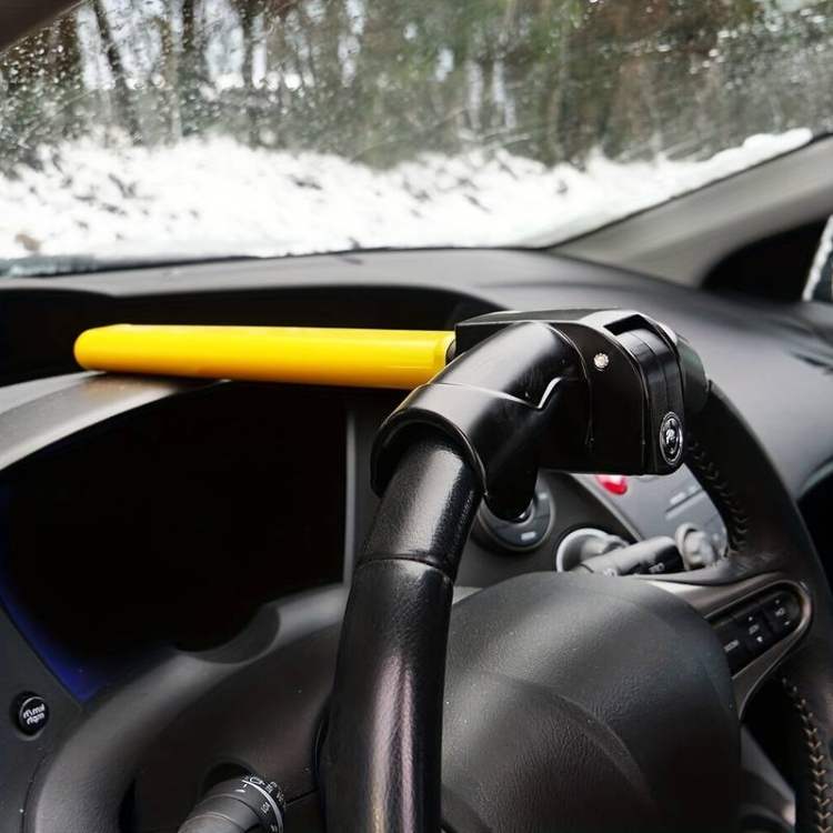 Universal Heavy-Duty Car Steering Wheel Lock for Maximum Theft Protection 0