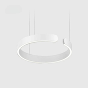 Lampada a sospensione LED circolare per soggiorno moderno con design ad anello minimalista per interni domestici contemporanei