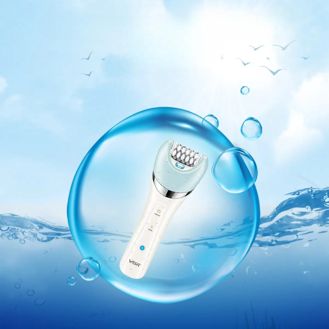 NovaLux 5-i-1 elektrisk epilator til kvinder, benskraber og kropshårfjerner, bikinitrimmer, ansigtsrensningsmassage