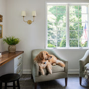 Vendome Wall Sconce Vintage | Elegant Indoor Wall Lights | Brass Wall Lamp | Curved Arm Light Fixture | Soft Linen Shade Sconce - Zardee 5