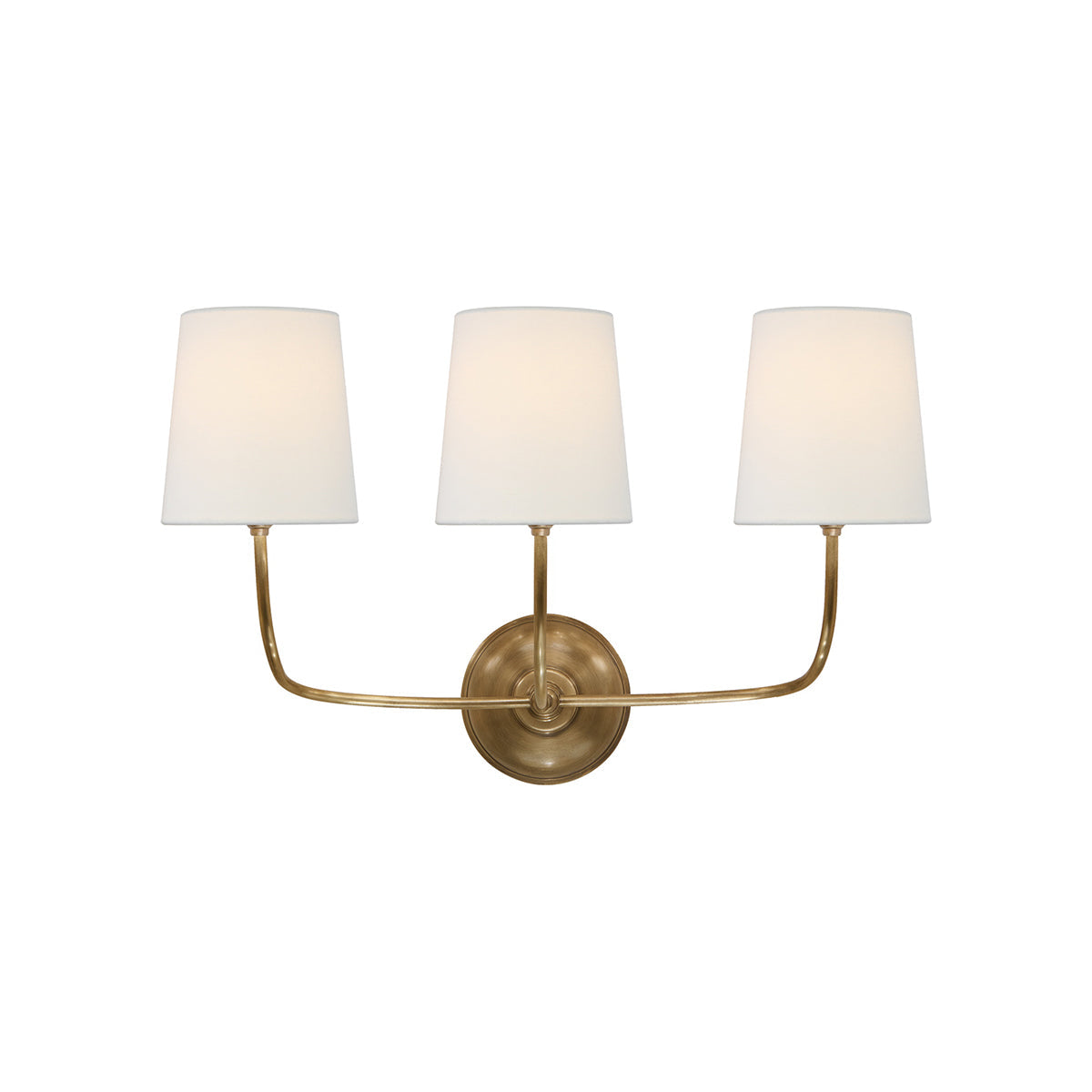 Variant image for Vendome Wall Sconce Vintage | Elegant Indoor Wall Lights | Brass Wall Lamp | Curved Arm Light Fixture | Soft Linen Shade Sconce - Zardee-6
