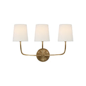 Variant image for Vendome Wall Sconce Vintage | Elegant Indoor Wall Lights | Brass Wall Lamp | Curved Arm Light Fixture | Soft Linen Shade Sconce - Zardee-6