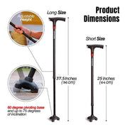 Versatile LED Folding Walking Cane for Enhanced Stability 4