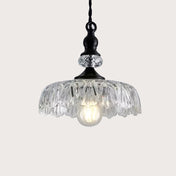 Vintage Glass Pendant Light | Kitchen Pendant Lighting Fixture | Elegant Hanging Lights | Adjustable Cord Pendant | Warm Light for Living Room - Zardee 1