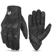 Vintage Real Leather Breathable Touch Screen Gloves 11