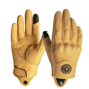 Vintage Real Leather Breathable Touch Screen Gloves 12