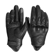 Vintage Real Leather Breathable Touch Screen Gloves 15