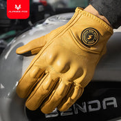 Vintage Real Leather Breathable Touch Screen Gloves 2