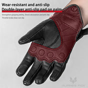 Vintage Real Leather Breathable Touch Screen Gloves 4