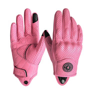 Vintage Real Leather Breathable Touch Screen Gloves 9