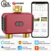 WIFI & ZIGBEE 2-Zone Watering Timer Smart Garden Automatic Irrigation System Drip Sprinkler Controller Valve Tuya 2MQTT ZHA 0