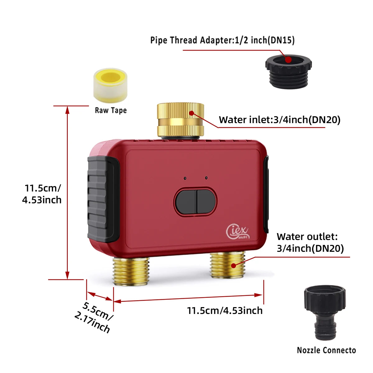 WIFI & ZIGBEE 2-Zone Watering Timer Smart Garden Automatic Irrigation System Drip Sprinkler Controller Valve Tuya 2MQTT ZHA 2