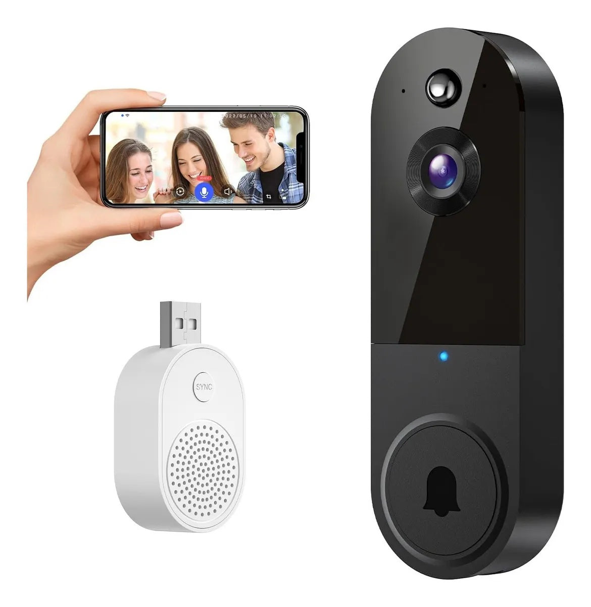 Wi-Fi Door Camera 1080P with Smart Detection 0