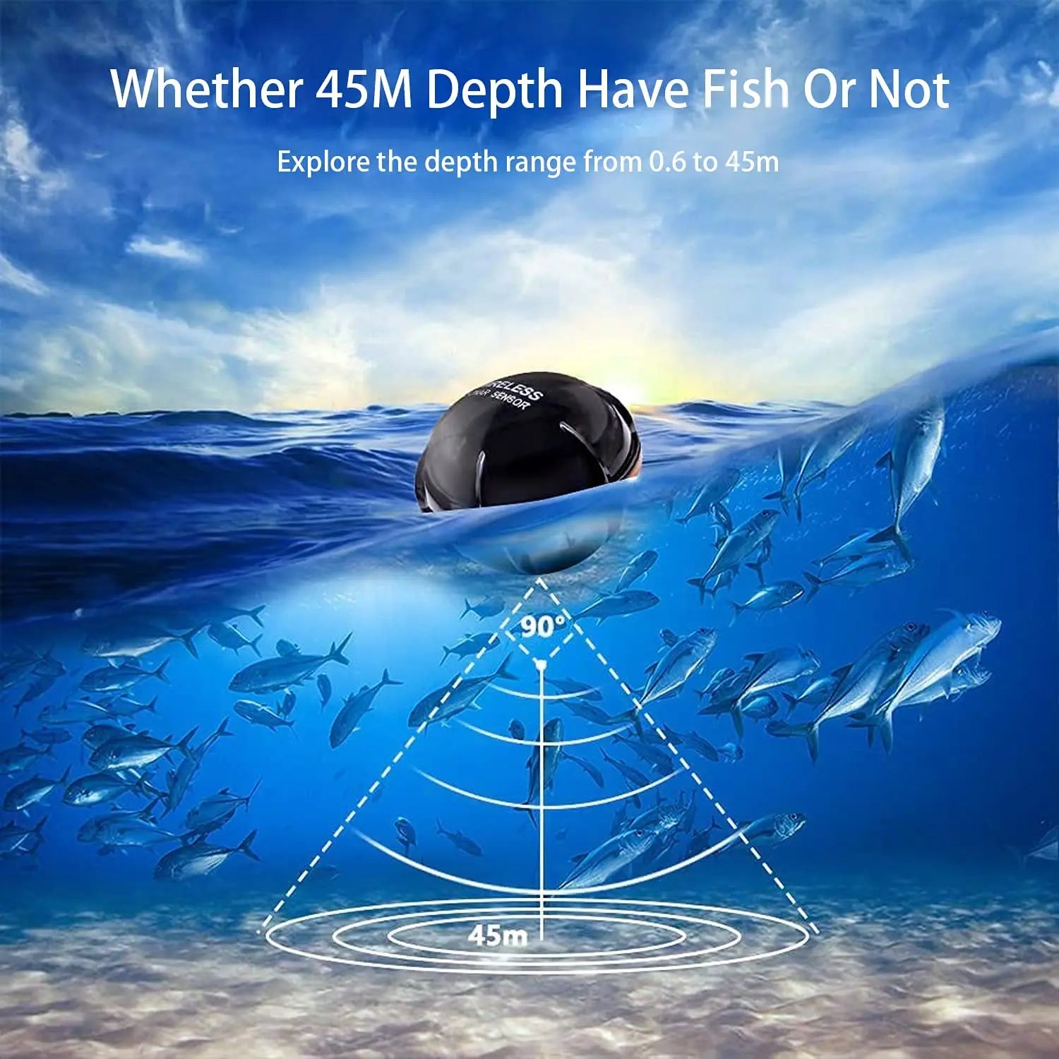 Wireless Sonar Fishing Alert Fish Finder Underwater Echo Sounder Fishing Detector Portable Fish Finder 3