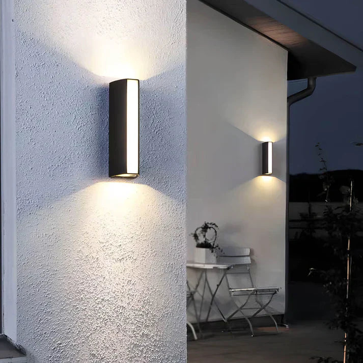 Contemporary Exterior Dual-Beam Outdoor Wall Light For Exterior Pathways And Facades Lighting