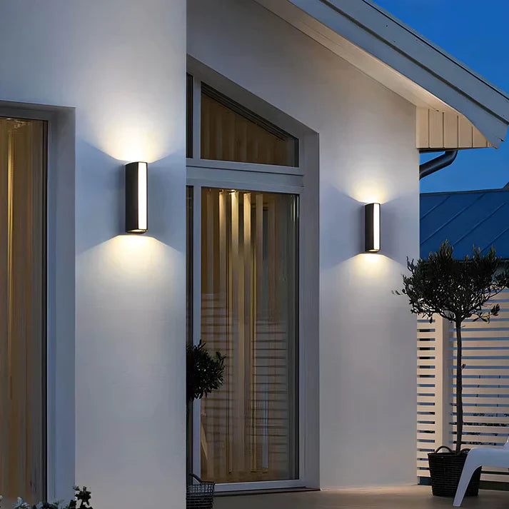 Contemporary Exterior Dual-Beam Outdoor Wall Light For Exterior Pathways And Facades Lighting