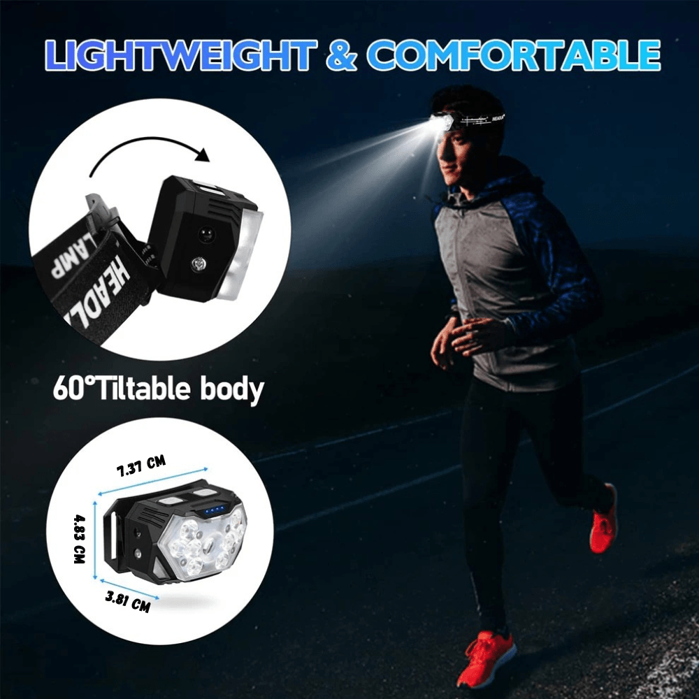 USB Rechargeable LED Sensor Head Torch For Outdoor Activities By NorthPeak Outdoors Camping And Night Walking